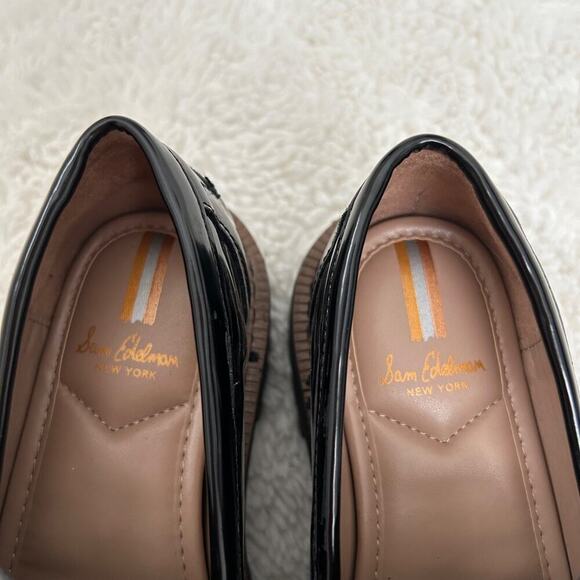 Sam Edelman‎ Kids Girls Laurs Lug Sole Loafer Sz 12 in Black - Picture 2 of 6